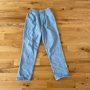 Light Blue High Rise Mom Jeans